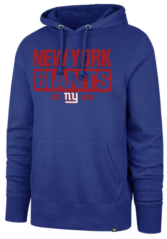 '47 New York Giants Box Out Headline Sweatshirt Hoodie Large