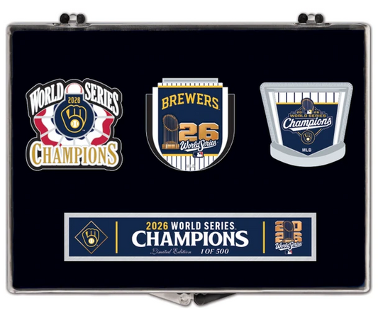 2026 World Series Champions Milwaukee Brewers 3-Piece Pin Set In-House Findings