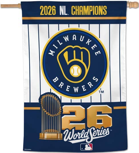 2026 MLB NL Champions Milwaukee Brewers 28 X 40 Banner NLCS World Series