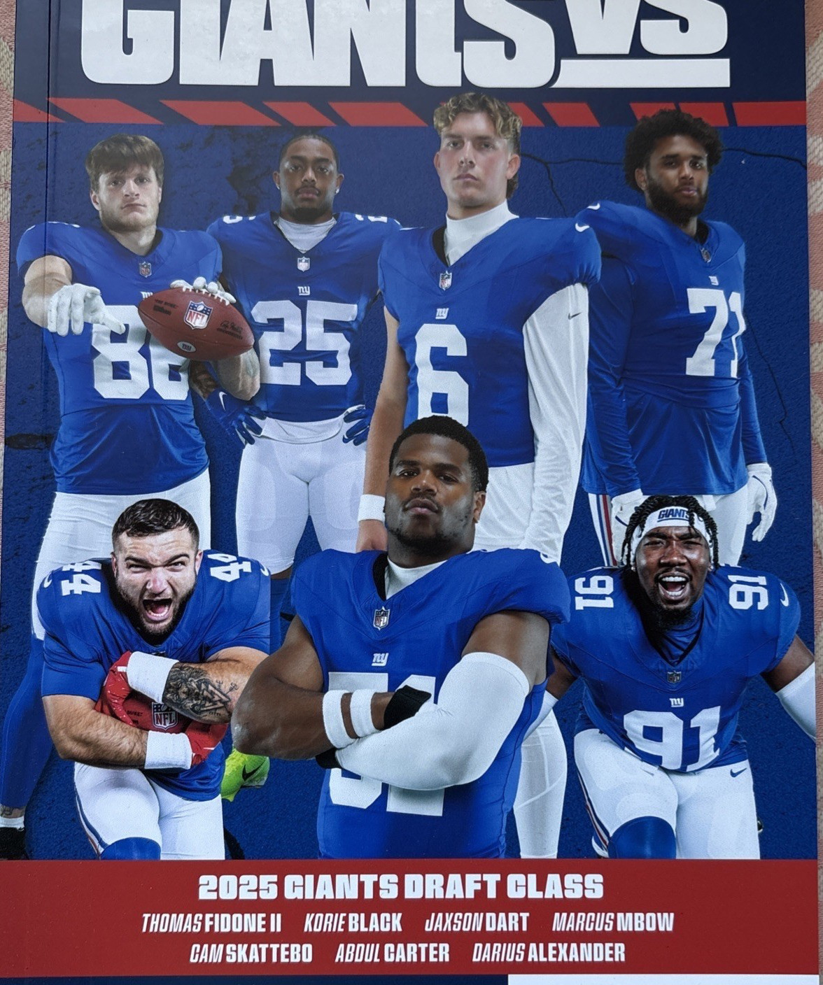 New York Giants vs Philadelphia Eagles Game Program 10/9/25 Jaxson Dart Cam Skat