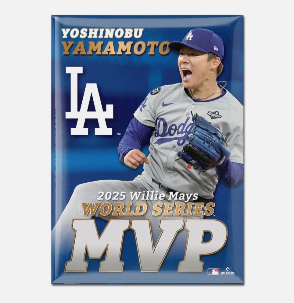 2025 World Series Champions MVP Magnet Yoshinobu Yamamoto Los Angeles Dodgers