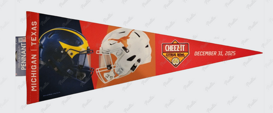 2025 Cheez-It Citrus Bowl Premium Pennant Texas vs Michigan CFP 2026