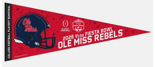2025 2026 CFP Playoff Ole Miss Rebels Fiesta Bowl Premium Pennant Semifinals