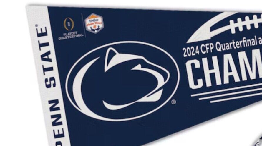 2024 2025 Penn State Nittany Lions Fiesta Bowl Champions Pennant Orange Bowl CFP