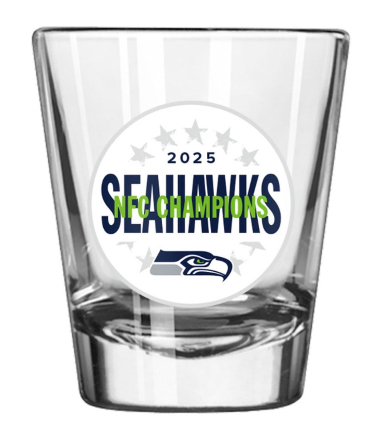 2026 Super Bowl LX 60 Seattle Seahawks 2oz Shot Glass 2025 NFC Champions
