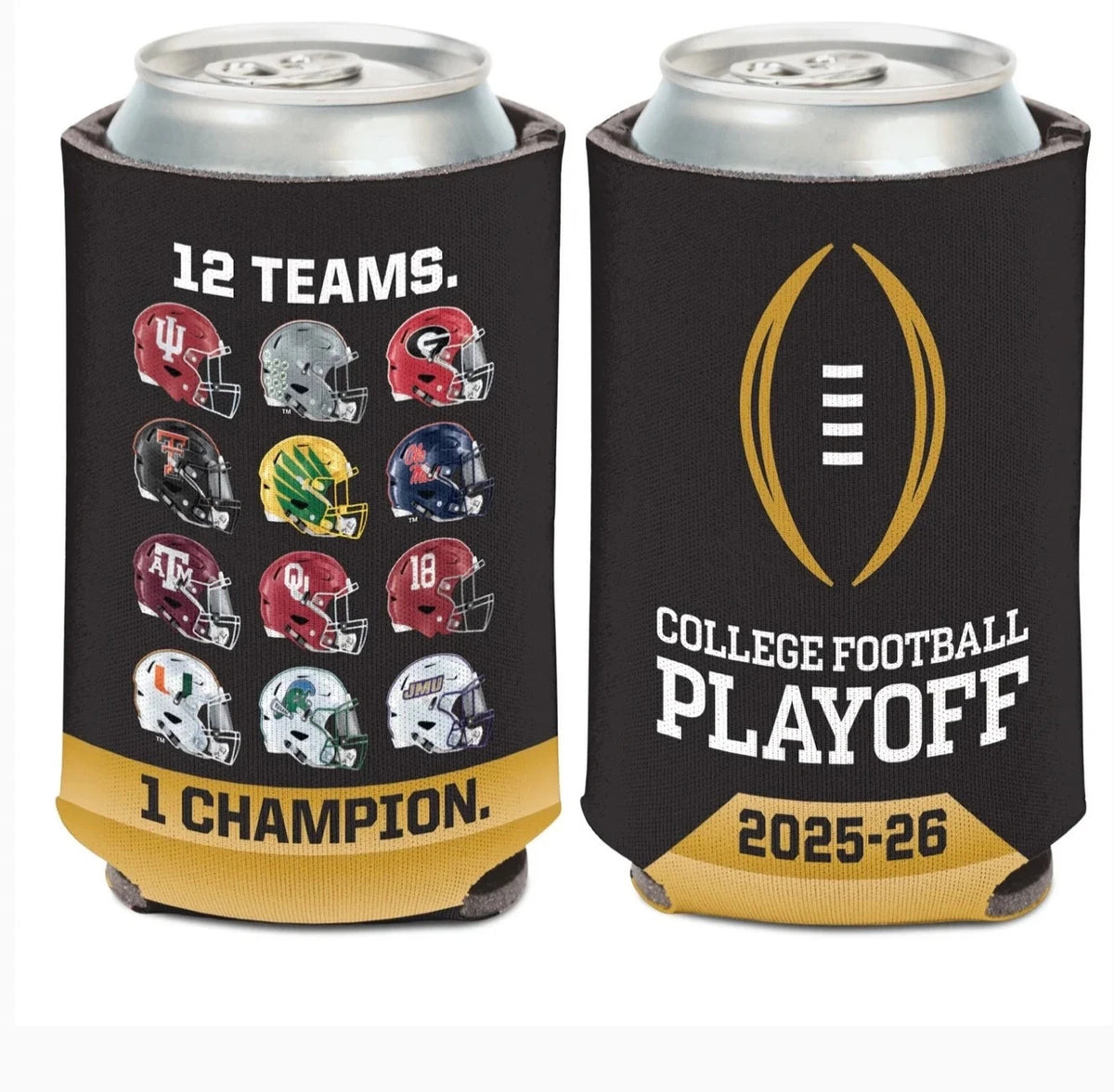 2025-2026 College Football Playoff CFP Field Can Cooler Koozie