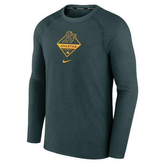 Oakland Athletics Nike Authentic Collection Raglan Long Sleeve T-Shirt Large