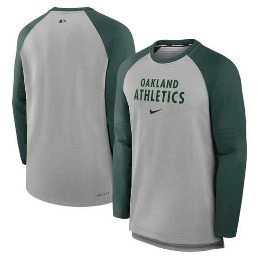 Oakland Athletics Nike Authentic Collection Game Time Raglan Large