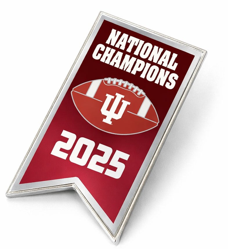 2025 2026 NCAA CFP National Champions Indiana Hoosiers Banner Collector Pin