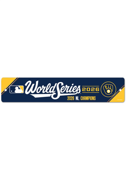 2026 MLB NL Champions Milwaukee Brewers 3.5 x19 Street Sign NLCS World Series