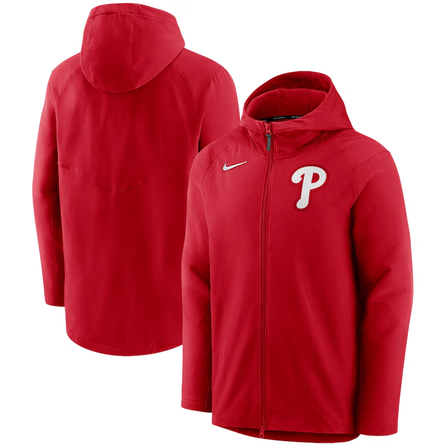 Nike Authentic Collection Raglan Hoodie Philadelphia Phillies Large Jacket