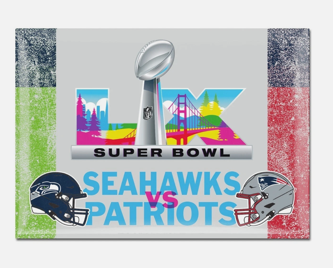 2026 Super Bowl LX Logo Acrylic Magnet San Francisco Bay Area