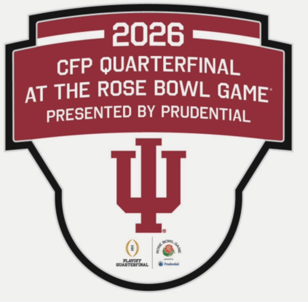 2025 2026 CFP Indiana Hoosiers Rose Bowl College Football Playoff Pin