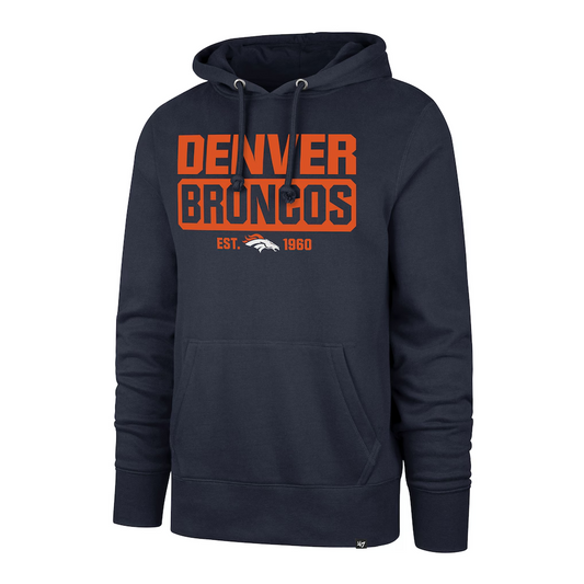 '47 Denver Broncos Box Out Headline Sweatshirt Hoodie Large