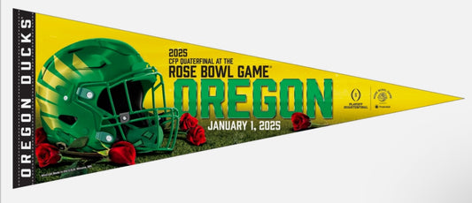 2024 2025 Oregon Ducks Rose Bowl College Football Playoff CFP Pennant