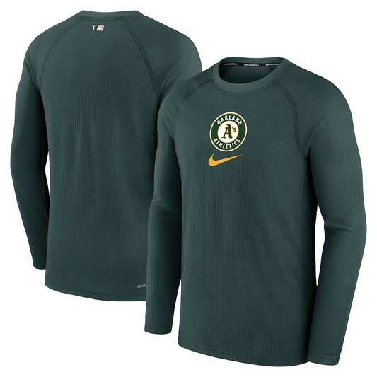 Oakland Athletics Nike MLB Authentic Collection Game Raglan Long Sleeve