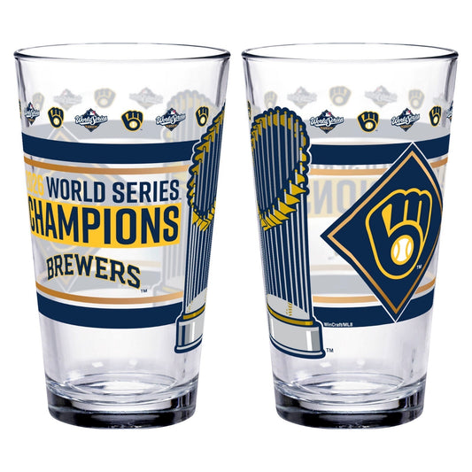 2026 MLB World Series Champions Milwaukee Brewers Pint Glass NLCS