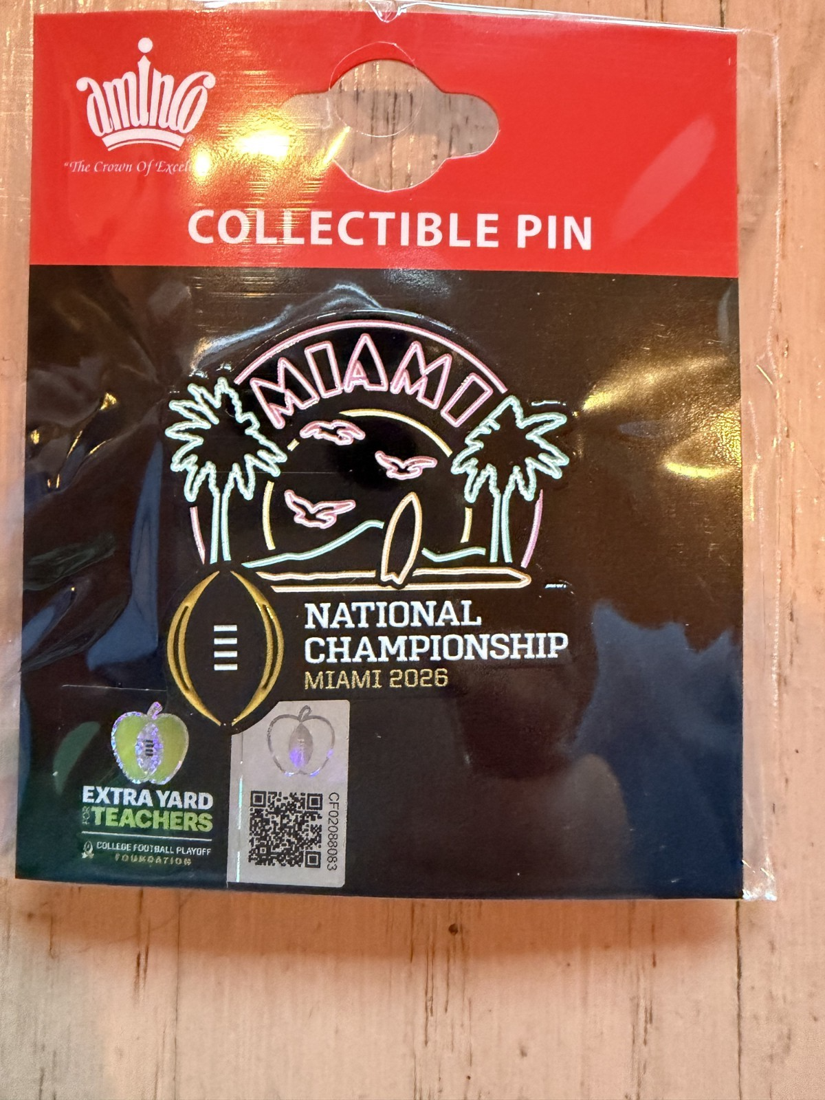 2025 CFP 2026 National Championship NCAA Football Logo Pin Miami