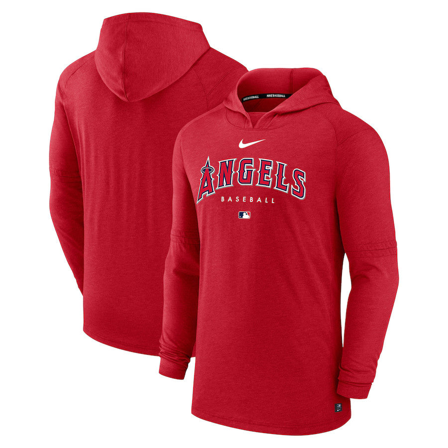 Los Angeles Angels Nike Authentic Collection Early Work Tri Blend Hoodie Large