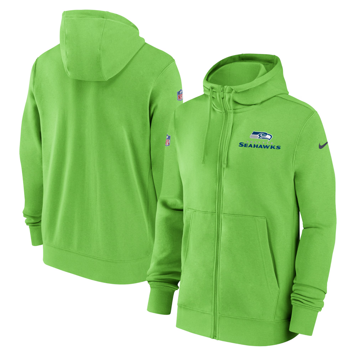 Nike Seattle Seahawks Sideline Hoodie Sweatshirt Jacket Full- Zip