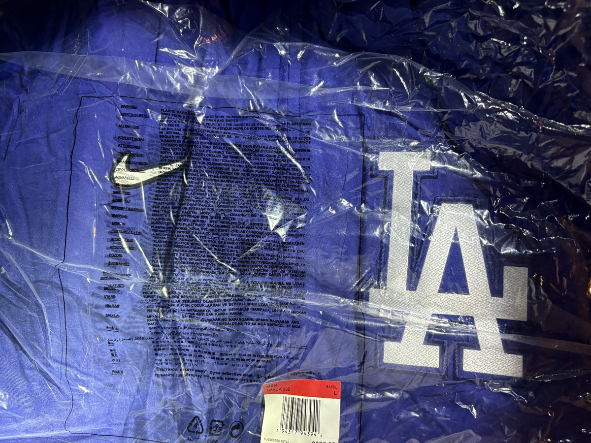 Los Angeles Dodgers Authentic Dugout Jacket Nike Size Large