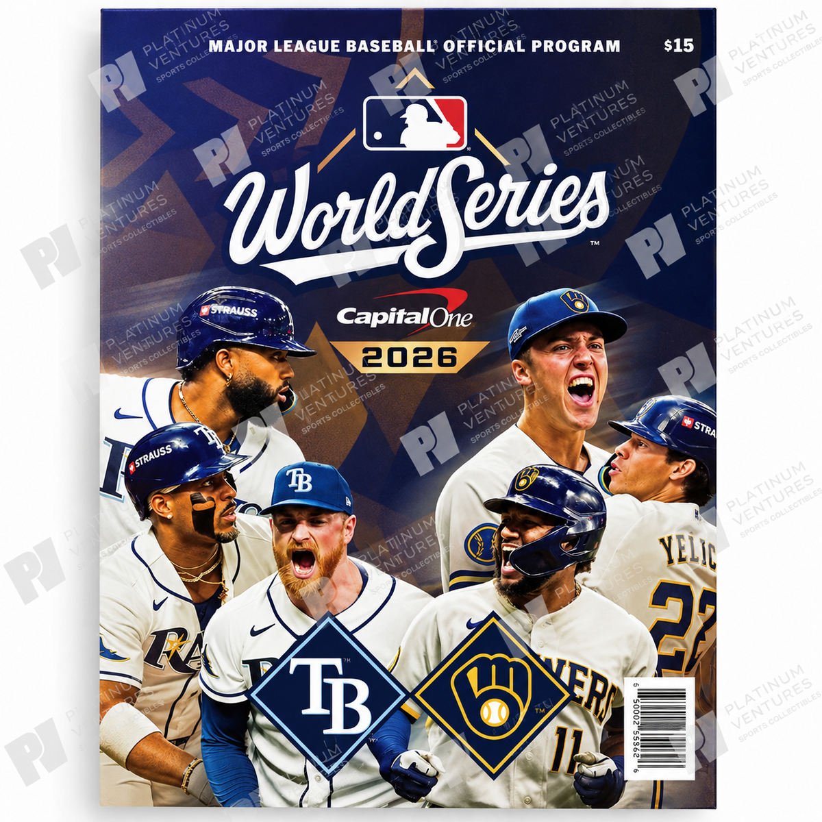 2026 MLB Official World Series Program Milwaukee Brewers vs Tampa Bay Rays