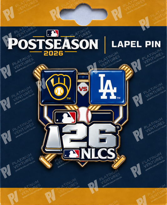 2026 NLCS Championship Pin Los Angeles Dodgers Milwaukee Brewers World Series RA