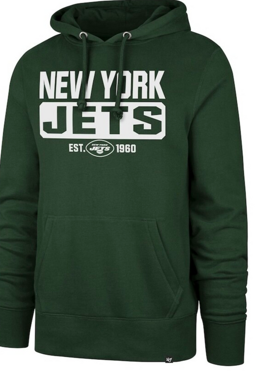 '47 New York Jets Box Out Headline Sweatshirt Hoodie Large