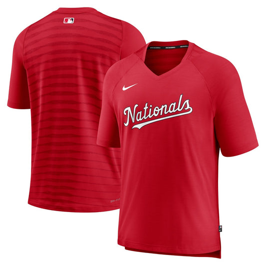 Washington Nationals Nike MLB Authentic Collection V-Neck Batting Practice Large