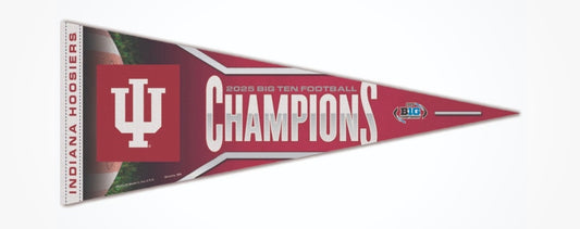 2025 BIG 10 Ten Champions Indiana Hoosiers Pennant 2026 CFP Playoff Rose Bowl