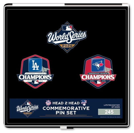 2025 World Series Los Angeles Dodgers Toronto Blue Jays Dueling 3 Pin Set