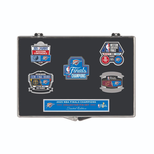 Oklahoma City Thunder 2025 NBA Finals Champions 5 PIN Set
