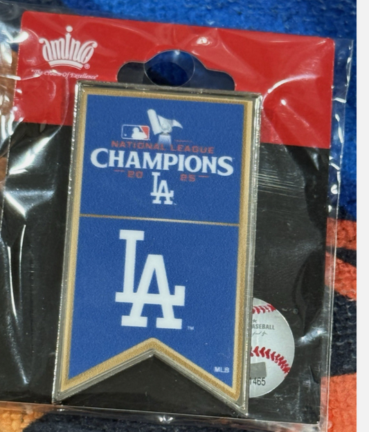 2025 World Series Dodgers National Champions Banner Pin