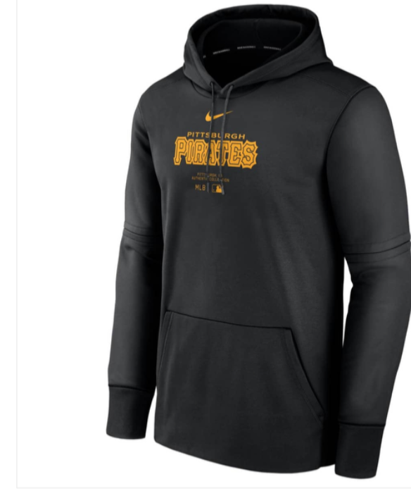 Pittsburgh Pirates 2024 MLB Authentic Practice Nike Therma Hoodie Black Large