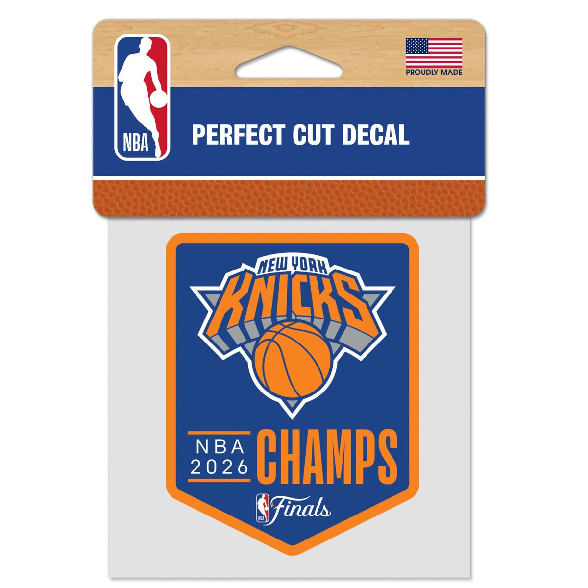 2025 2026 NBA Finals Champions New York Knicks Perfect Cut Decal 4x4