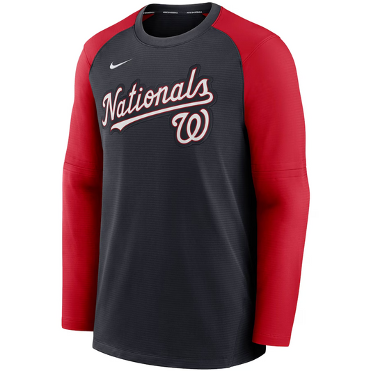 Washington Nationals Mens Nike MLB Authentic Collection Raglan Long Sleeve Large