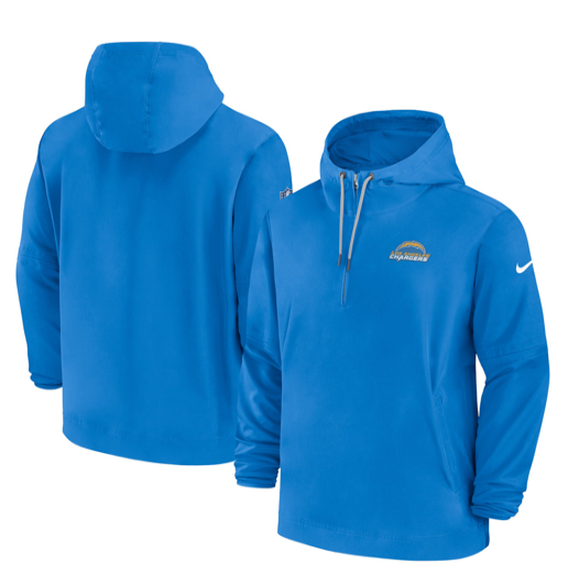 Nike Los Angeles Chargers Sideline Hoodie Pullover Sweatshirt Jacket
