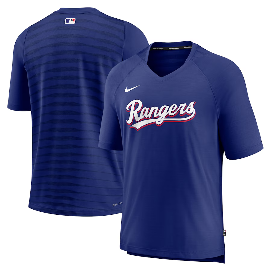 Texas Rangers Nike MLB Authentic Collection V-Neck Batting Practice Large
