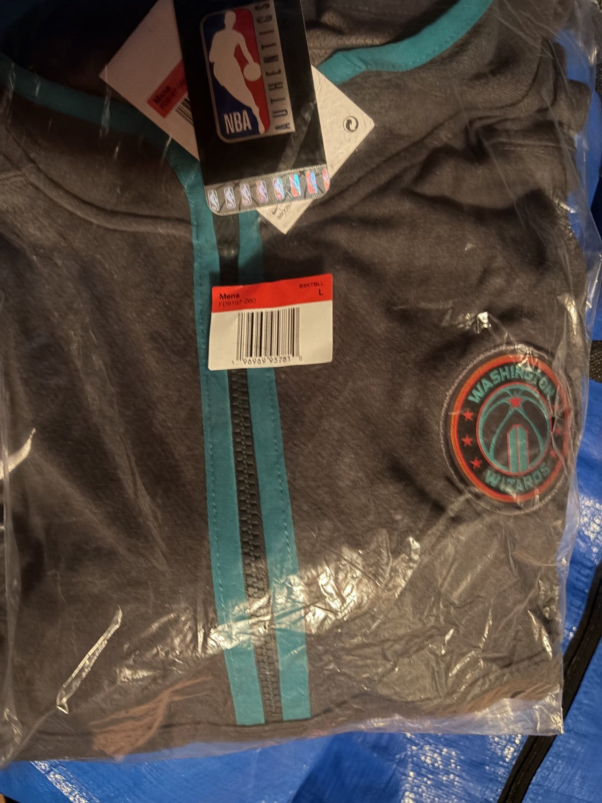 Washington Wizards Nike 2023/24 Authentic Coaches Half Zip Large