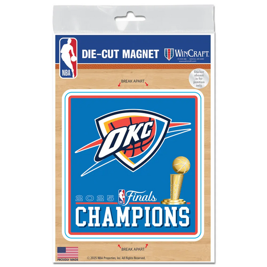 Oklahoma City Thunder 2025 NBA Finals Champions Magnet