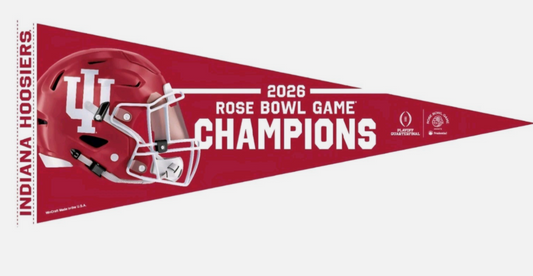2025 2026 Rose Bowl Game Champions Indiana Hoosiers 12x30 Pennant CFP Peach Bowl