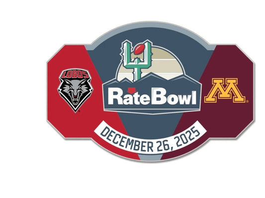 2025 Rate Bowl Pin New Mexico vs Minnesota CFP 12/26/25