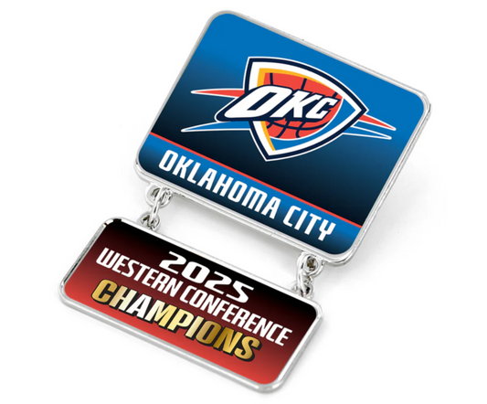 Oklahoma City Thunder 2025 Western Conference Champions NBA Finals Pin OKC