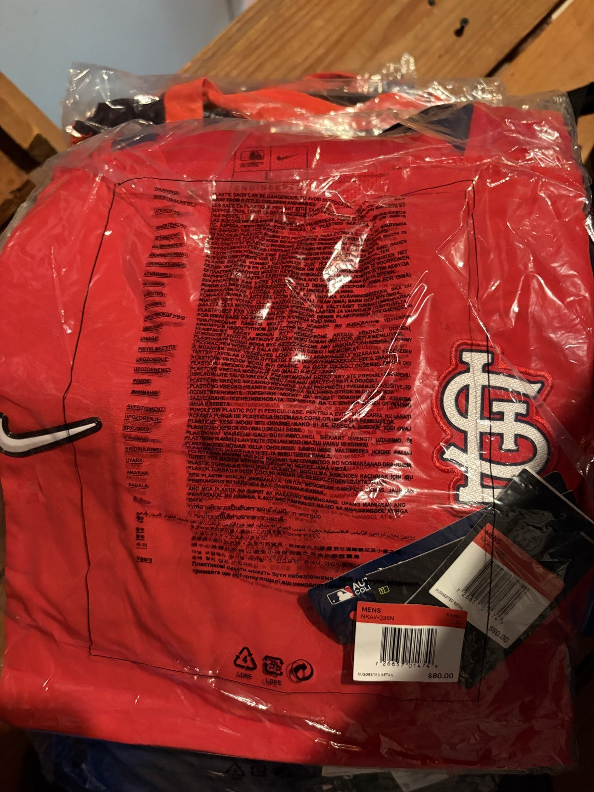 St. Louis Cardinals Nike Authentic Collection Hot Pullover Jacket Large