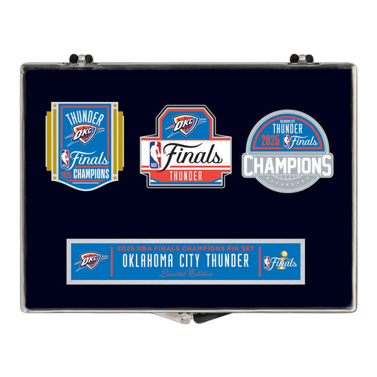 Oklahoma City Thunder 2025 NBA Finals Champions 3 Pin Set