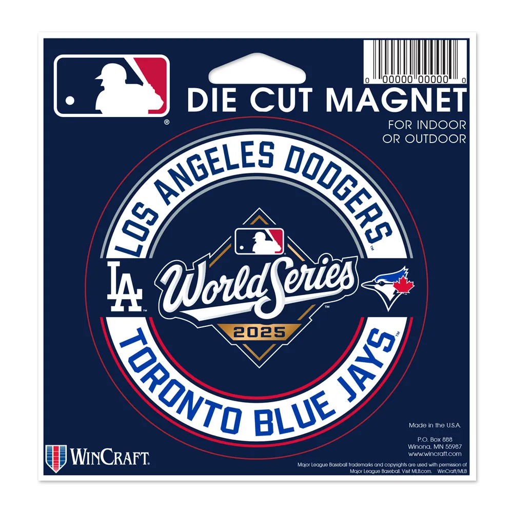 2025 World Series Los Angeles Dodgers Seattle Mariners Dueling 5X5 Magnet