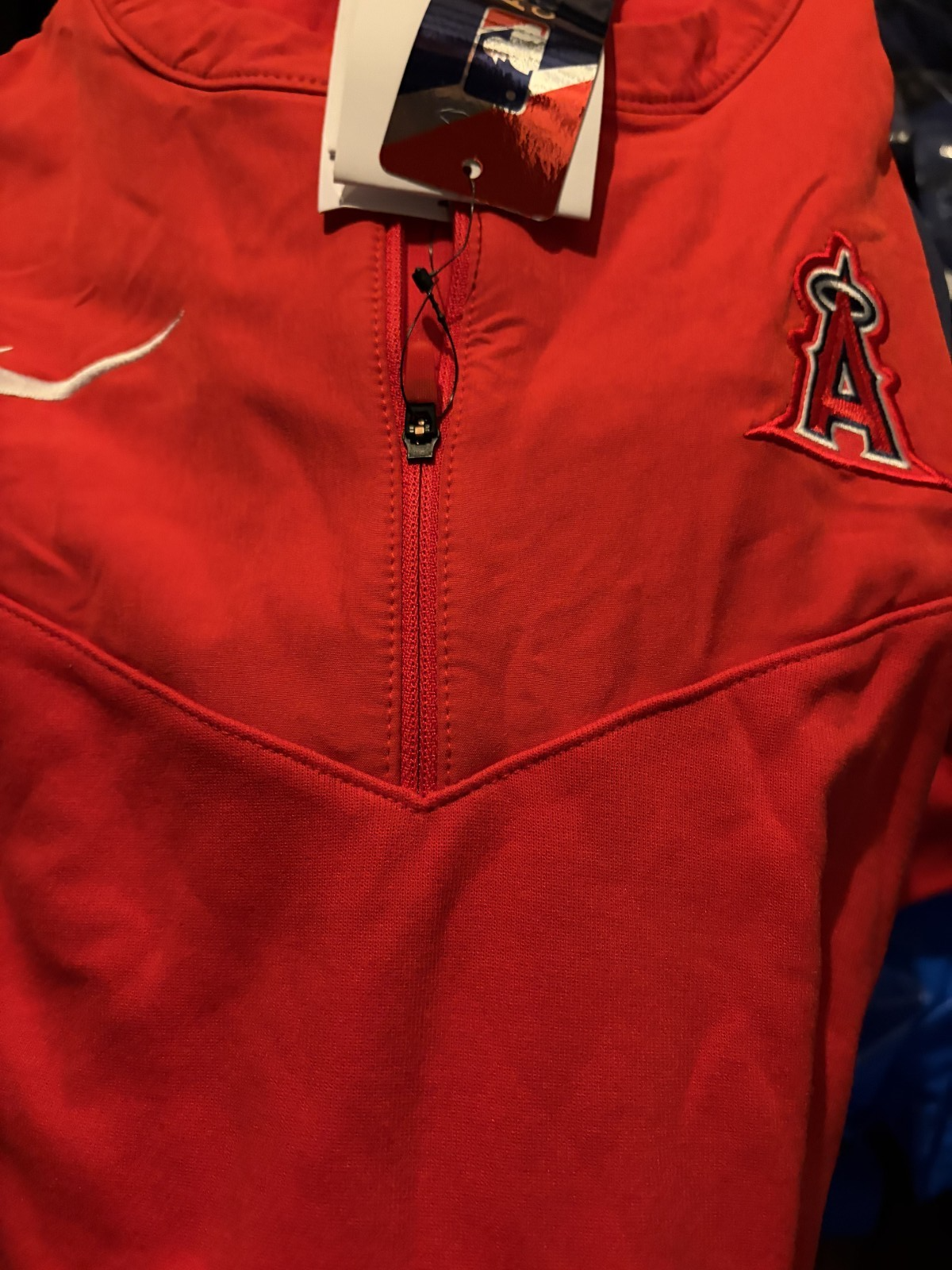 Los Angeles Angels Nike Authentic Collection Game Time Pullover Large NWT