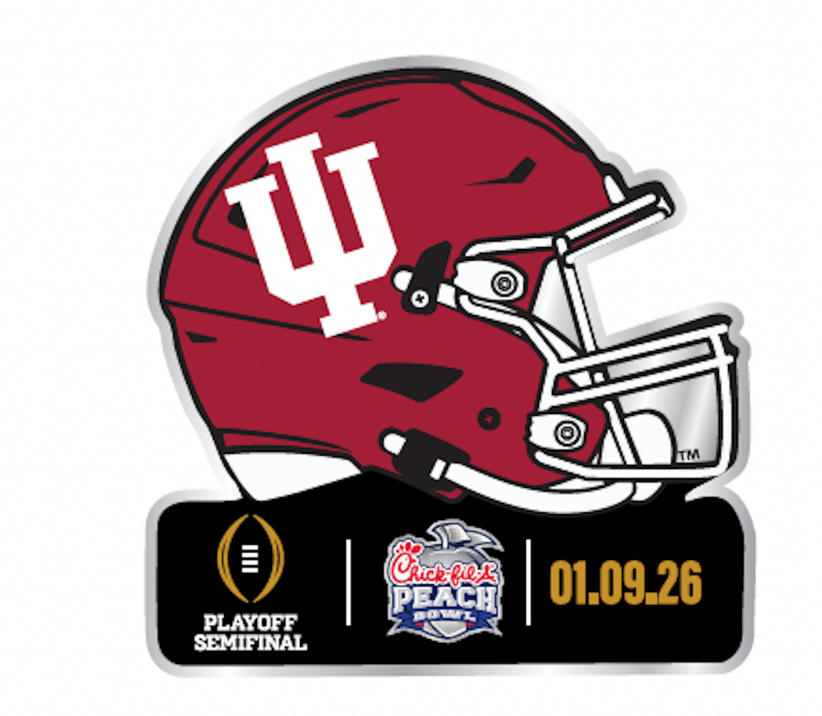 2025 2026 CFP Peach Bowl Game Pin Indiana Hoosiers 1/9/26 Semifinals