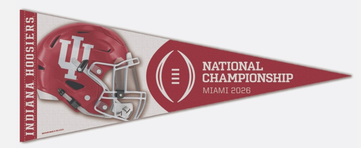 2025 2026 CFP National Championship Indiana Hoosiers Pennant 12x30 Peach Bowl