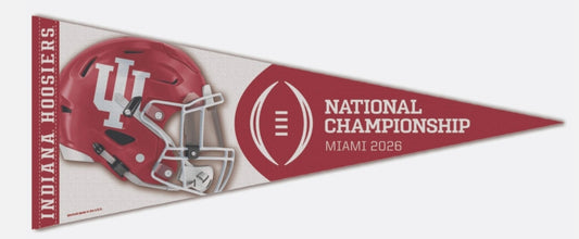 2025 2026 CFP National Championship Indiana Hoosiers Pennant 12x30 Peach Bowl
